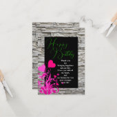 Lover's verjaardag kaart (Voorkant / Achterkant in situ)