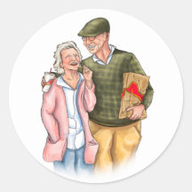 Lovers' Wedding Jubileum, oud schattig paar