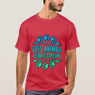 Loves Animalsolerates People boy T-shirt