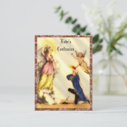 Love's Confession Briefkaart (Staand voorkant)