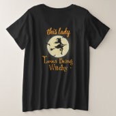 Loves die Witchy zijn Grote Maat T-shirt (Design achterkant)