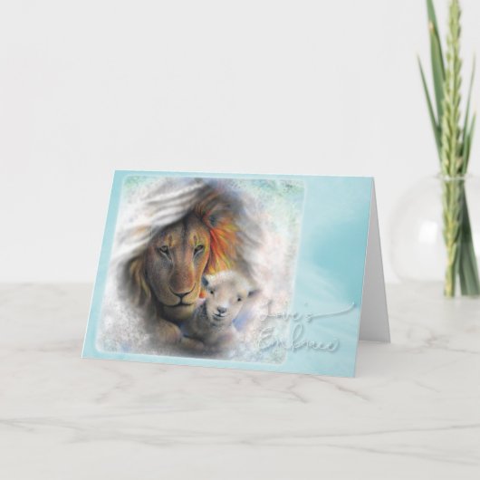 "Love's Embrace", gevouwen Wenskaart Kaart (Voorkant)