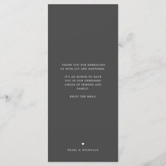 Love's Embrace | Menu Octopus Théleed (Achterkant)