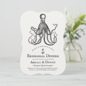 Love's Embrace | Octopus Theme Rehearsal Dinner Kaart (Staand voorkant)