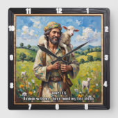 Love's Embrace: Parable Perfected Vierkante Klok (Voorkant)