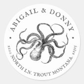 Love's Embrace | Retouradres Ronde Sticker (Voorkant)