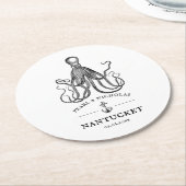 Love's Embrace | Welkom bruiloft Ronde Kartonnen Onderzetter (Gebogen)