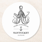 Love's Embrace | Welkom bruiloft Ronde Kartonnen Onderzetter (Voorkant)