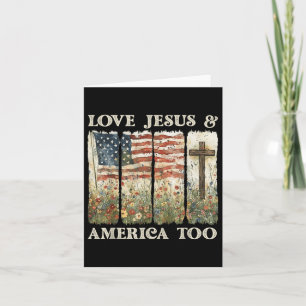 Loves en Jesus America ook op 4 juli Wildflower Kaart