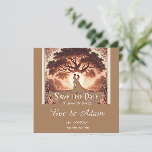 Love's Everlasting Promise: een bruiloft uitnodigi Kaart (Staand voorkant)