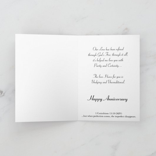 Love's Fire - Happy Jubileum Kaart (Binnen)