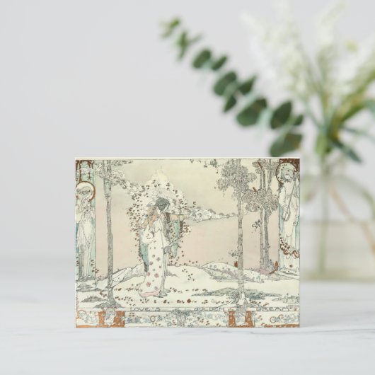  "Love's Golden Dream" van Jessie M. King Briefkaart (Staand voorkant)