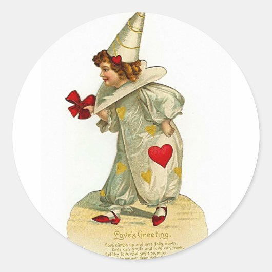 Love's Groeten -  valentijn sticker (Voorkant)
