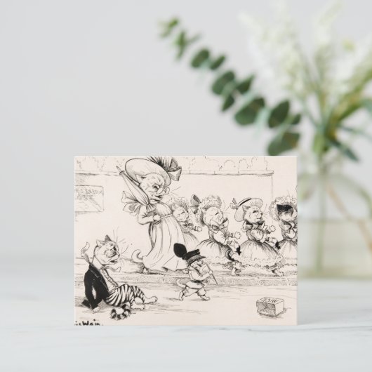 Love's Labour's Lost by Louis Wain Briefkaart (Staand voorkant)