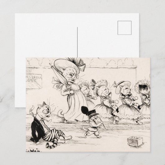 Love's Labour's Lost by Louis Wain Briefkaart (Voorkant / Achterkant)