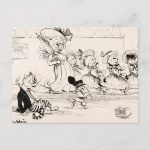 Love's Labour's Lost by Louis Wain Briefkaart