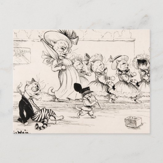 Love's Labour's Lost by Louis Wain Briefkaart (Voorkant)