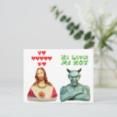 Loves Me — Loves Me Not (Original Design) Briefkaart (Staand voorkant)