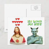 Loves Me — Loves Me Not (Original Design) Briefkaart (Voorkant / Achterkant)