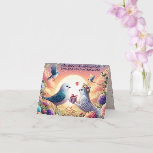 Love's Precious Gift - Romantische Valentijn's Day Kaart (Orchidee)