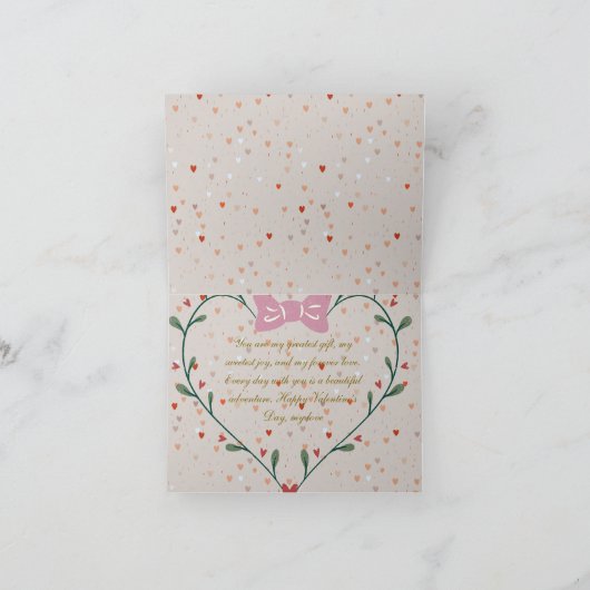 Love's Precious Gift - Romantische Valentijn's Day Kaart (Binnen)