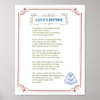 Love's Reprise - een romantisch, muzikant gedicht  Poster