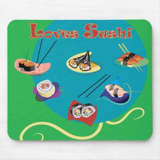 Loves sushi muismat (Voorkant)
