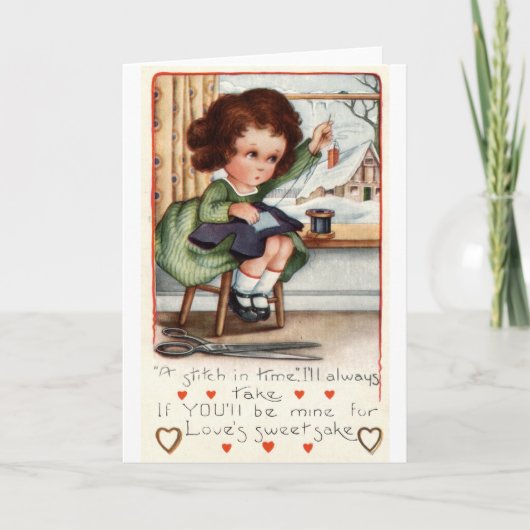 Love's Sweet Sake Valentijn Repro Vintage 1922 Feestdagen Kaart (Voorkant)