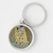 Love's Tapestry: Een kus in goud van Klimt Sleutelhanger (Voorkant)