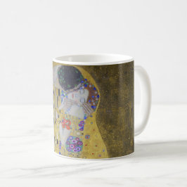 Love's Tapestry: Een kus in goud van Klimt Valenti Koffiemok