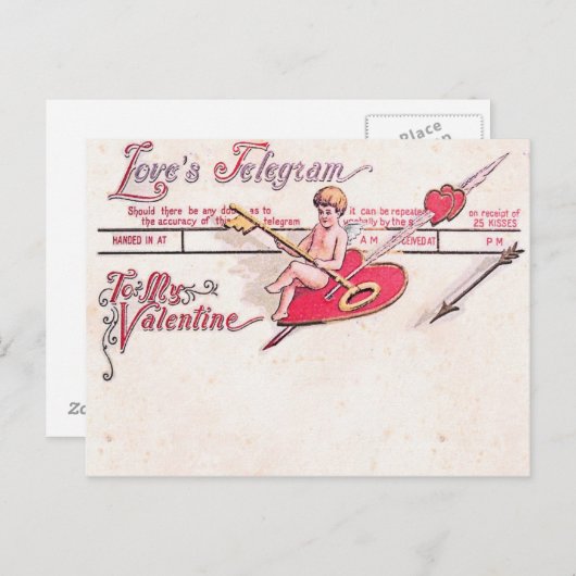 Love's Telegram Briefkaart (Voorkant / Achterkant)