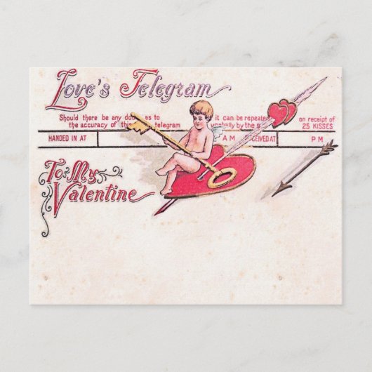 Love's Telegram Briefkaart (Voorkant)