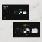 LOVE's Tzy Planet Visitekaartje (Voorkant / Achterkant)