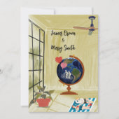 Love's Vision: Dromen rond de Aarde Bruiloft Kaart (Voorkant)