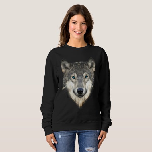 Loves Wolves wolf Face 1 Trui (Voorkant volledig)