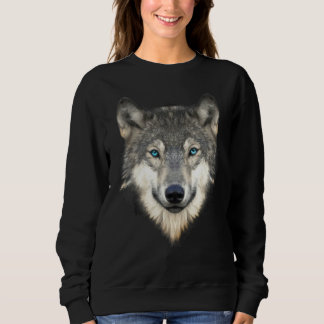Loves Wolves wolf Face 1 Trui