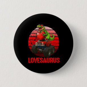 Lovesaurus Dinosaur Monster Truck Valentijns Peute Ronde Button 5,7 Cm