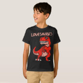 Lovesaurus Trex Dinosaur Heart Cute Valentines Day T-shirt (Voorkant volledig)