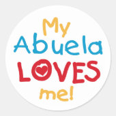 LOVESMEabuela Ronde Sticker (Voorkant)