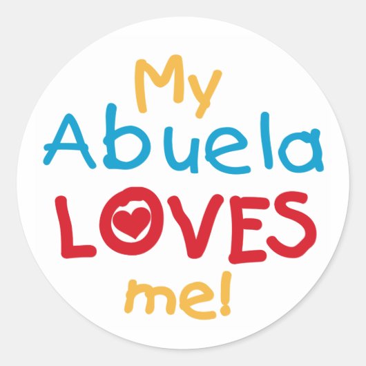 LOVESMEabuela Ronde Sticker (Voorkant)