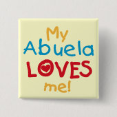 LOVESMEabuela Vierkante Button 5,1 Cm (Voorkant)