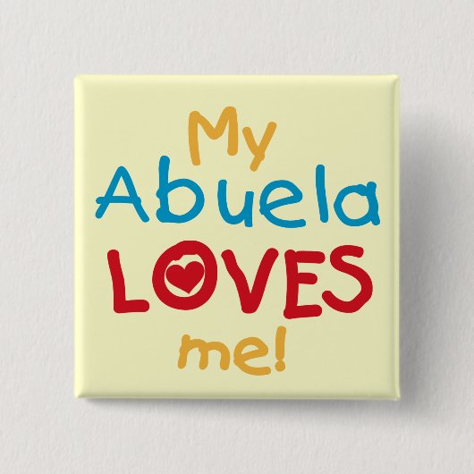 LOVESMEabuela Vierkante Button 5,1 Cm (Voorkant)