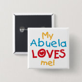 LOVESMEabuela Vierkante Button 5,1 Cm (Voorkant /achterkant)
