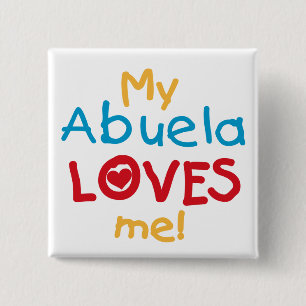 LOVESMEabuela Vierkante Button 5,1 Cm