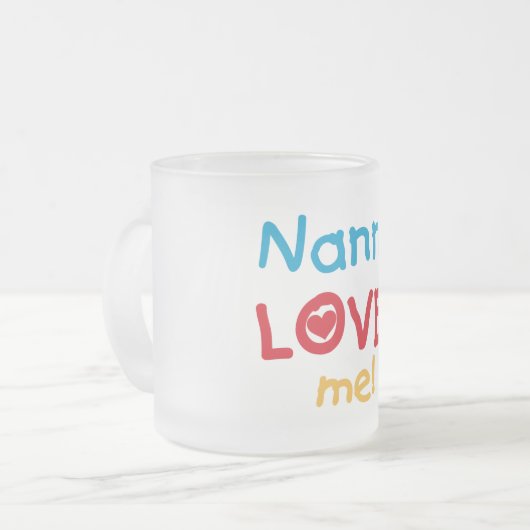 LOVESMEnanny Matglas Koffiemok (Voorkant links)