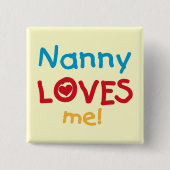 LOVESMEnanny Vierkante Button 5,1 Cm (Voorkant)