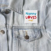 LOVESMEnanny Vierkante Button 5,1 Cm (In situ)