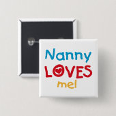 LOVESMEnanny Vierkante Button 5,1 Cm (Voorkant /achterkant)