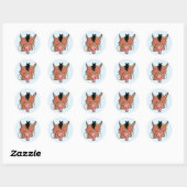 Lovestruck Pork Chop Emoji Ronde Sticker (Vel)