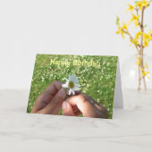 LovesU3, - Happy Birthday Kaart (Gele Bloem)